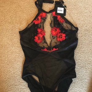 New HB Chelsea Playsuit Black/Red